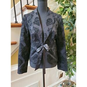 Apostrophe Luxury is a State Of Mind Black Brocade Blazer - Size 12P